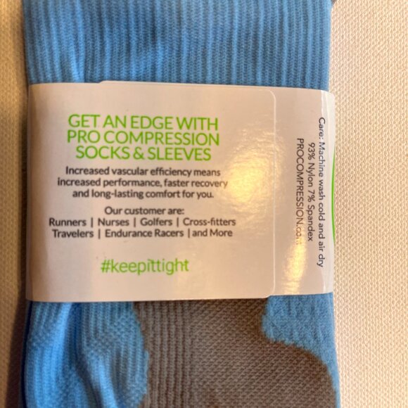 Pro Compression Women's Performance Compression Socks Size L/XL Blue - Picture 7 of 7